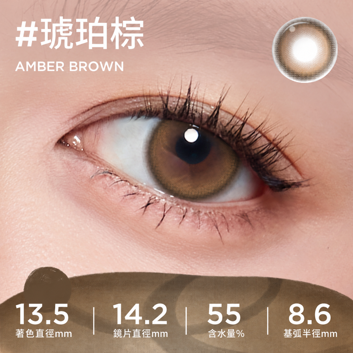 MOODY CLASSIC 1 DAY - AMBER BROWN 琥珀棕 | 10片