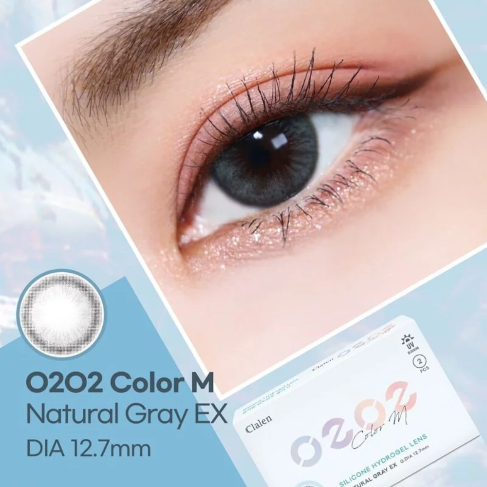Clalen O2O2 Color M 月拋 | 兩片裝 | Natural Gray_3