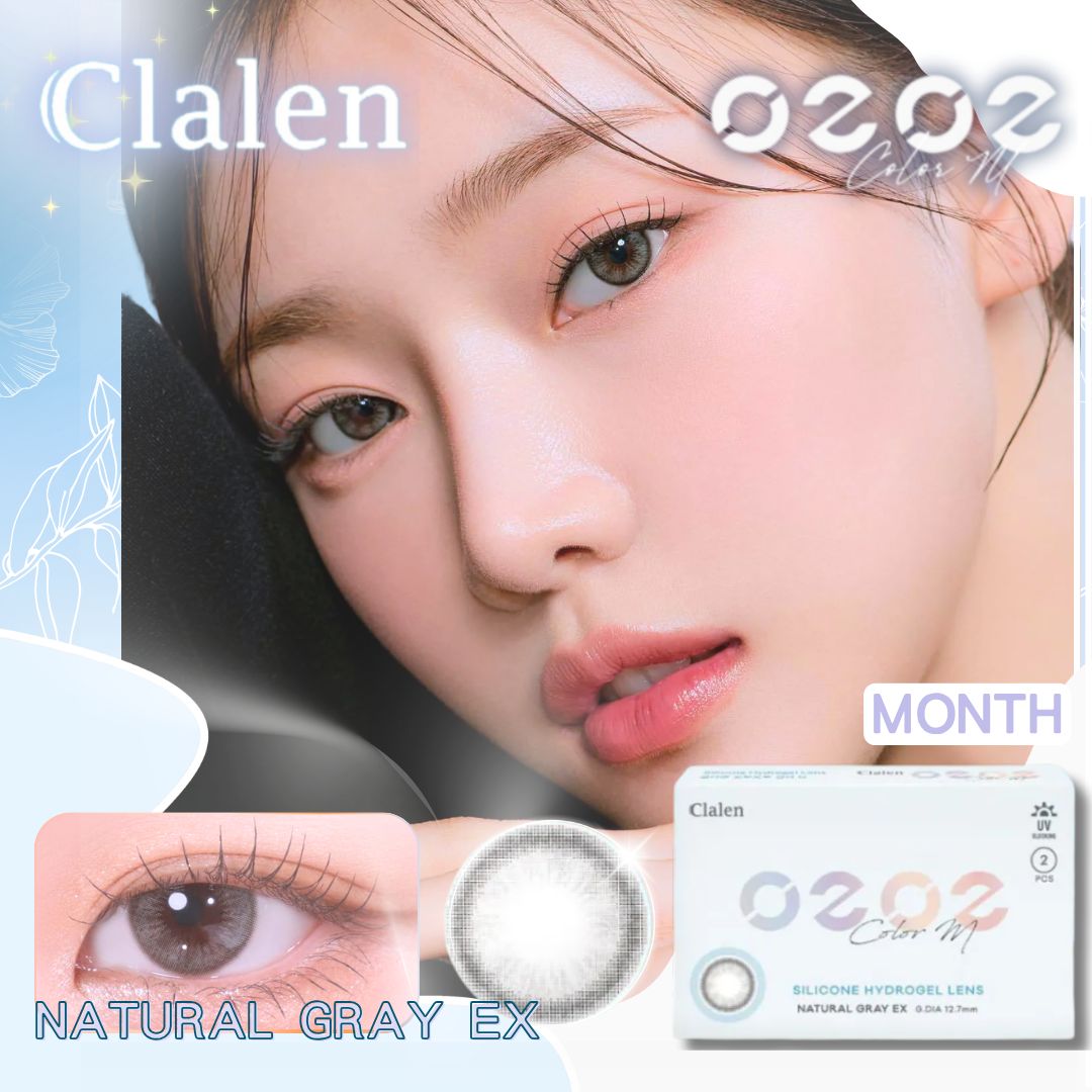 Clalen O2O2 Color M 月拋 | 兩片裝 | Natural Gray