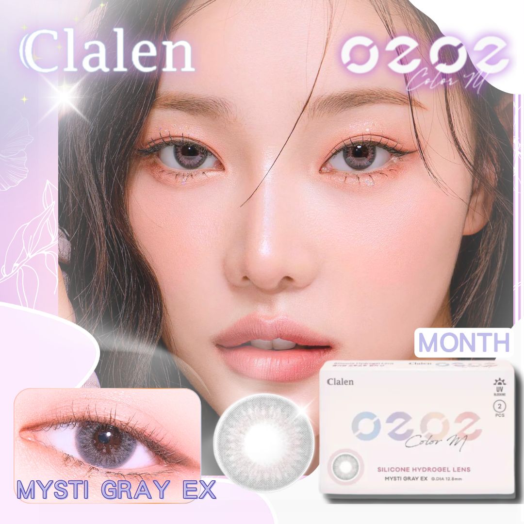 Clalen O2O2 Color M 月拋 | 兩片裝 | Mysti Gray